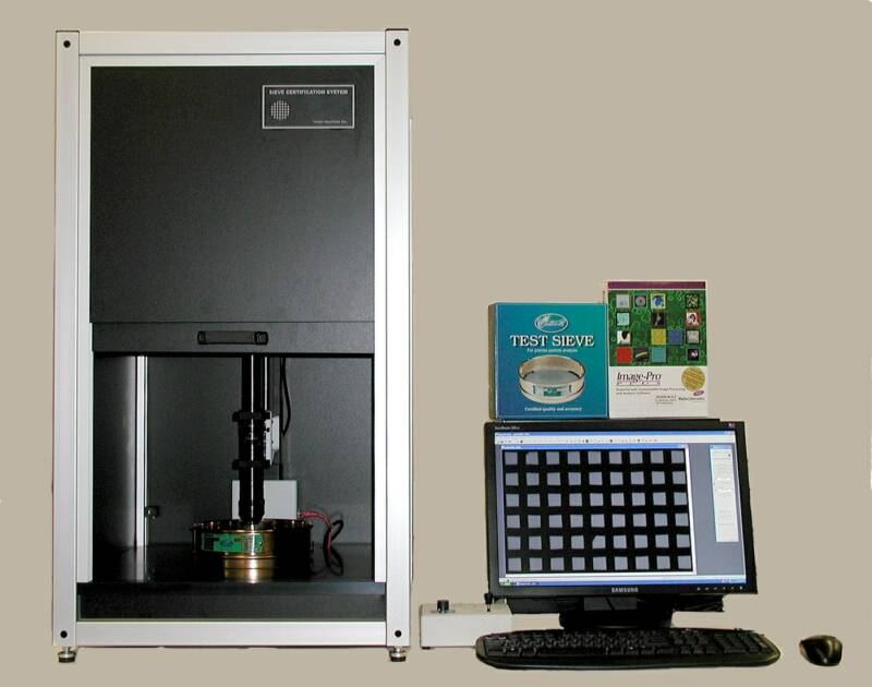 Sieve calibrater/particle size analysis combination